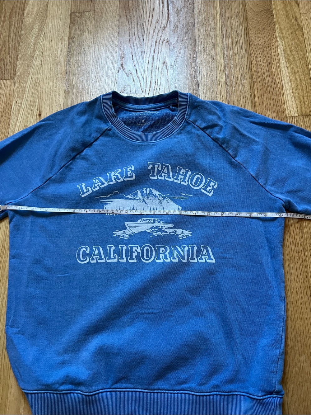 Lucky Brand Lake Tahoe California Blue Crewneck Sweatshirt M - Picture 9 of 11